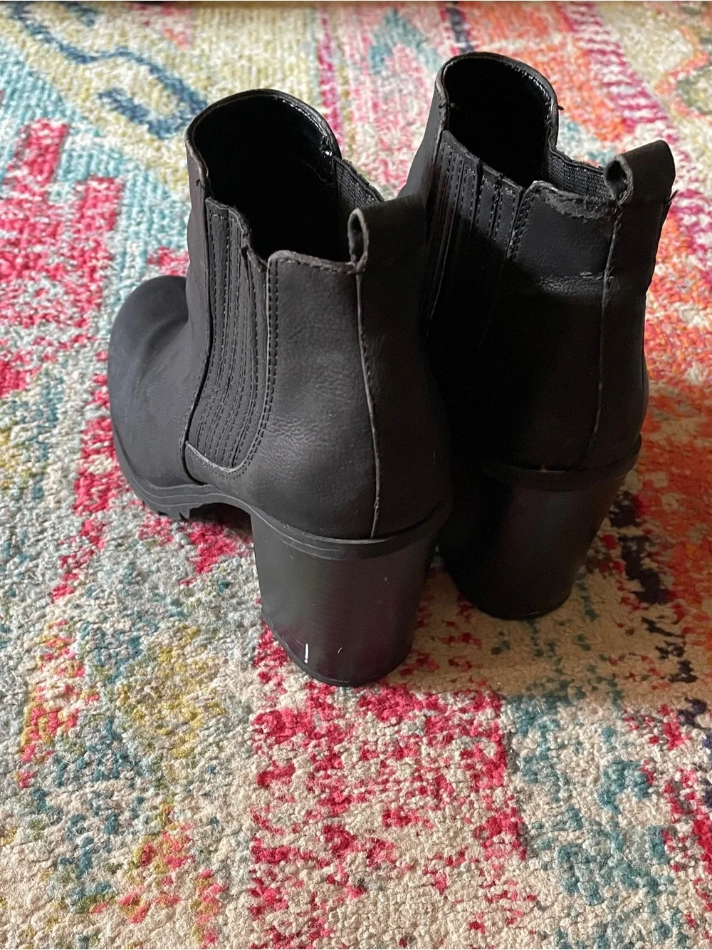 Sam & Libby Black Heeled Ankle Booties